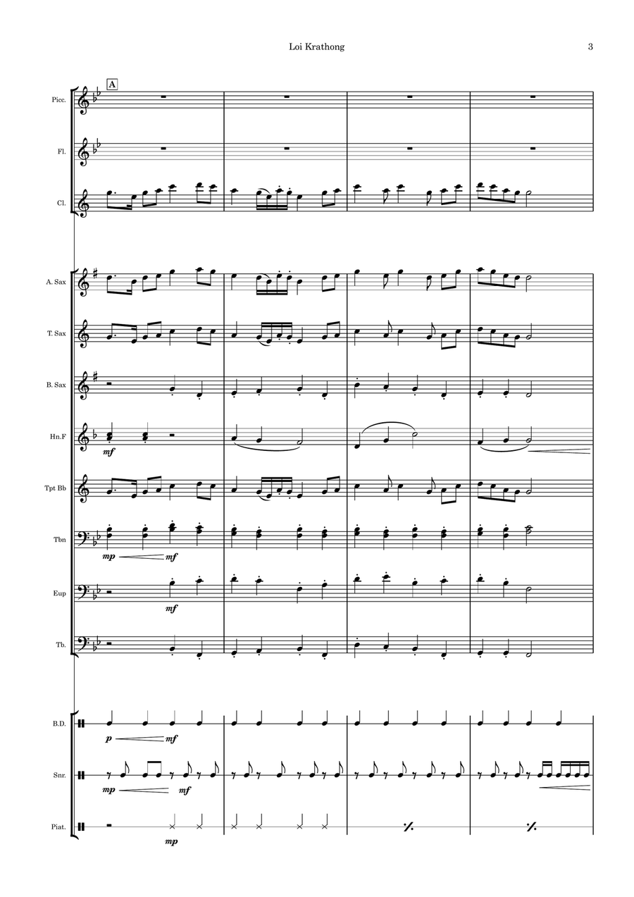 Loy Krathong Marching Band Marching Band scores gallery preview page 3