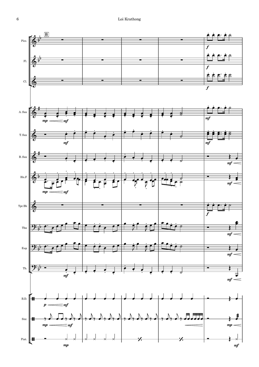 Loy Krathong Marching Band Marching Band scores gallery preview page 6