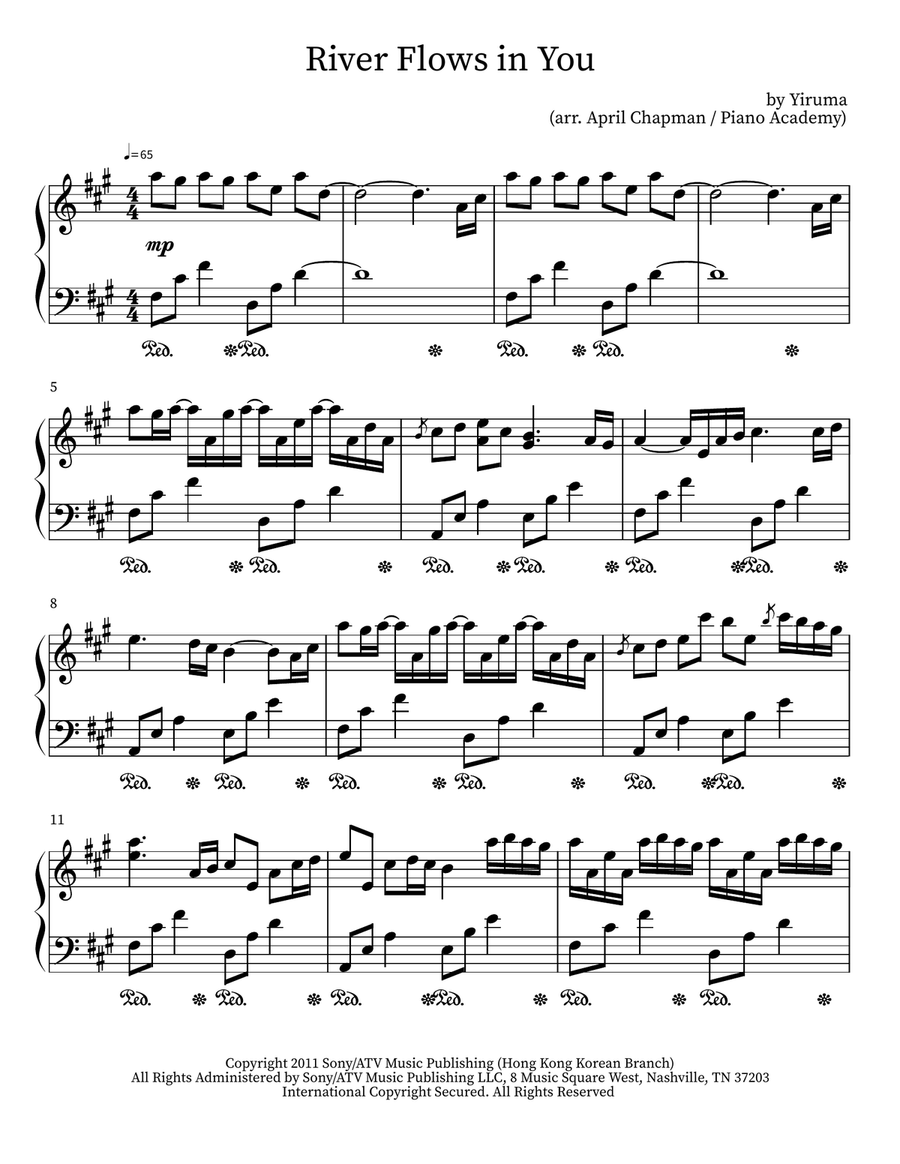 River Flows In You River Flows In You Piano Method scores gallery preview page 1
