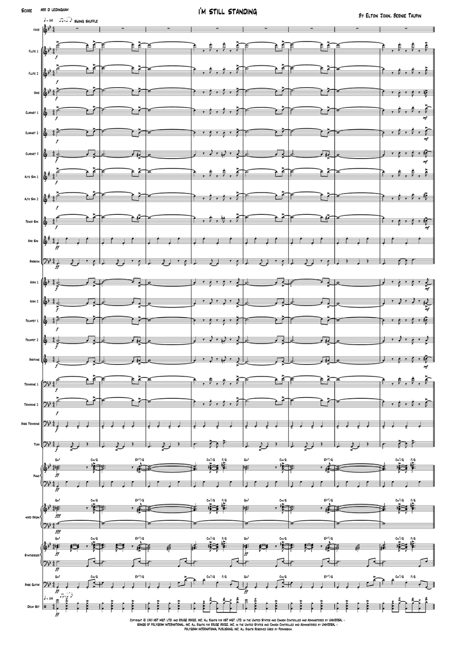 I'm Still Standing Concert Band scores gallery preview page 1