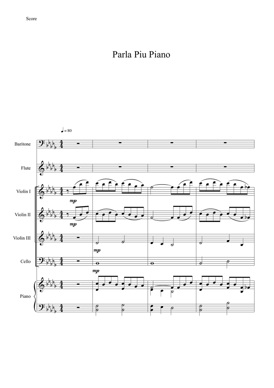 Parla Piu Piano Parla Piu Piano Small Ensemble scores gallery preview page 2
