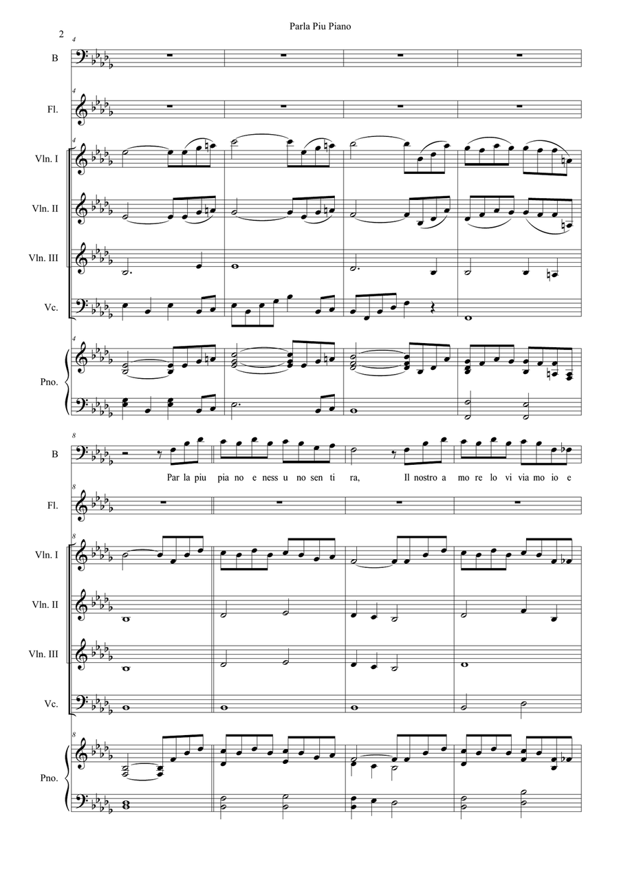 Parla Piu Piano Parla Piu Piano Small Ensemble scores gallery preview page 3