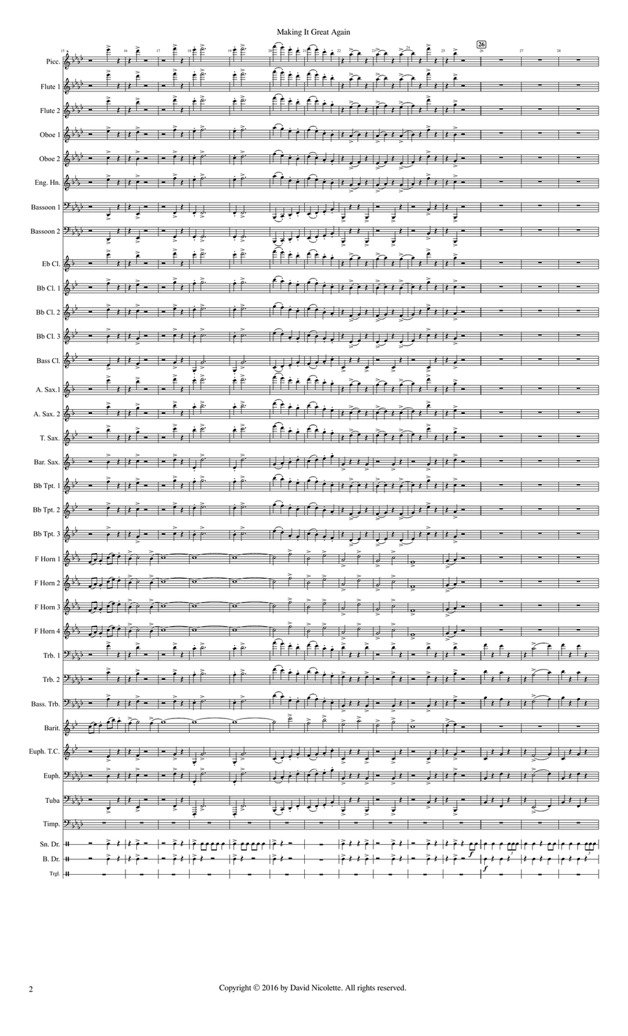 Making It Great Again Concert Band scores gallery preview page 2