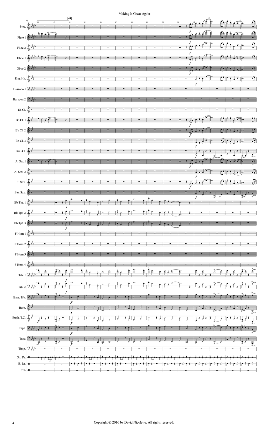 Making It Great Again Concert Band scores gallery preview page 4