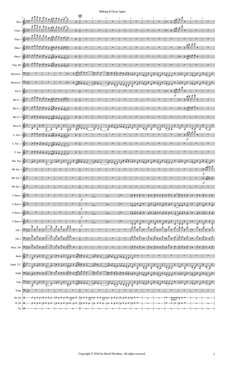 Making It Great Again Concert Band scores gallery preview page 5