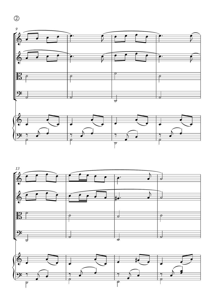 Old French Song Old French Song String Quartet scores gallery preview page 2