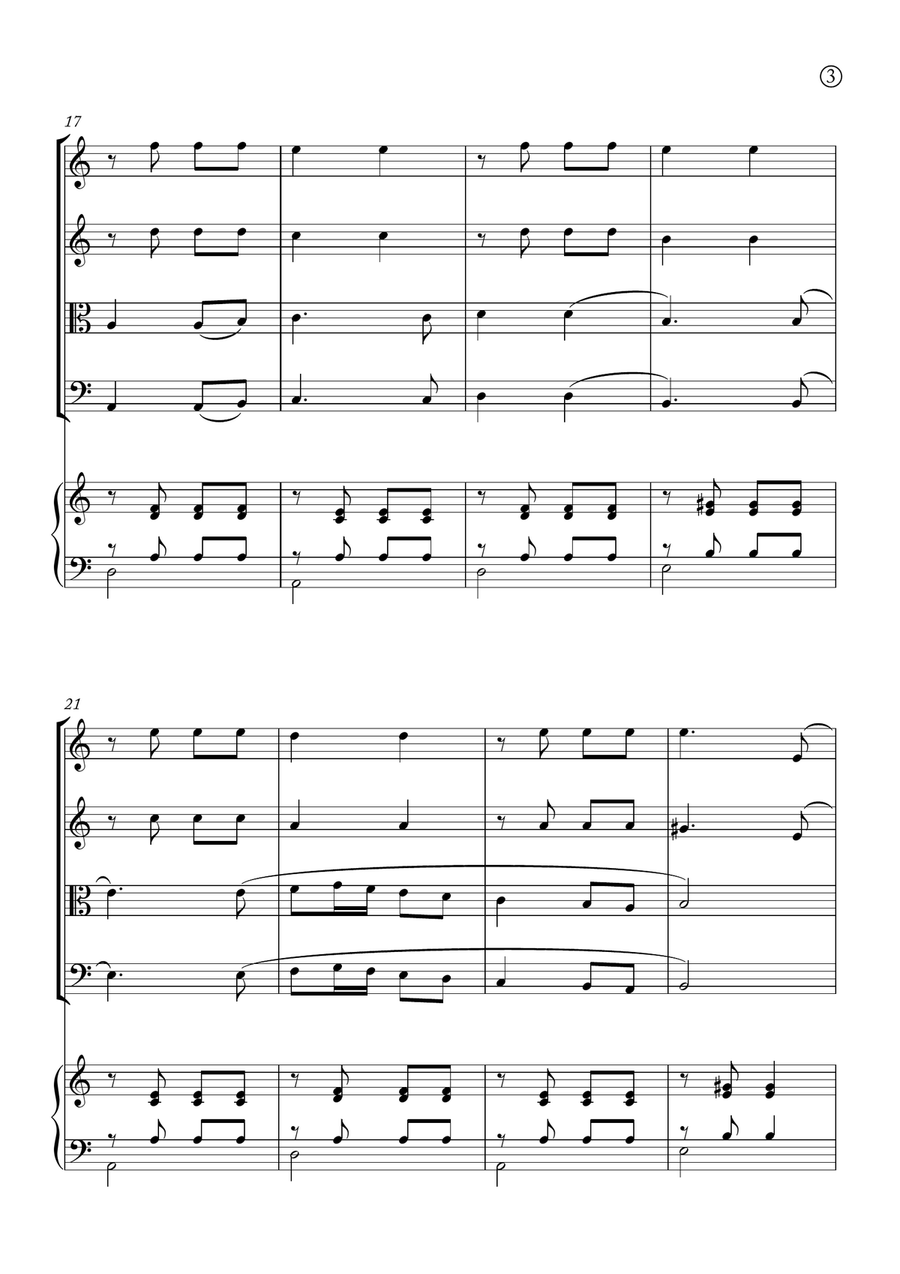 Old French Song Old French Song String Quartet scores gallery preview page 3