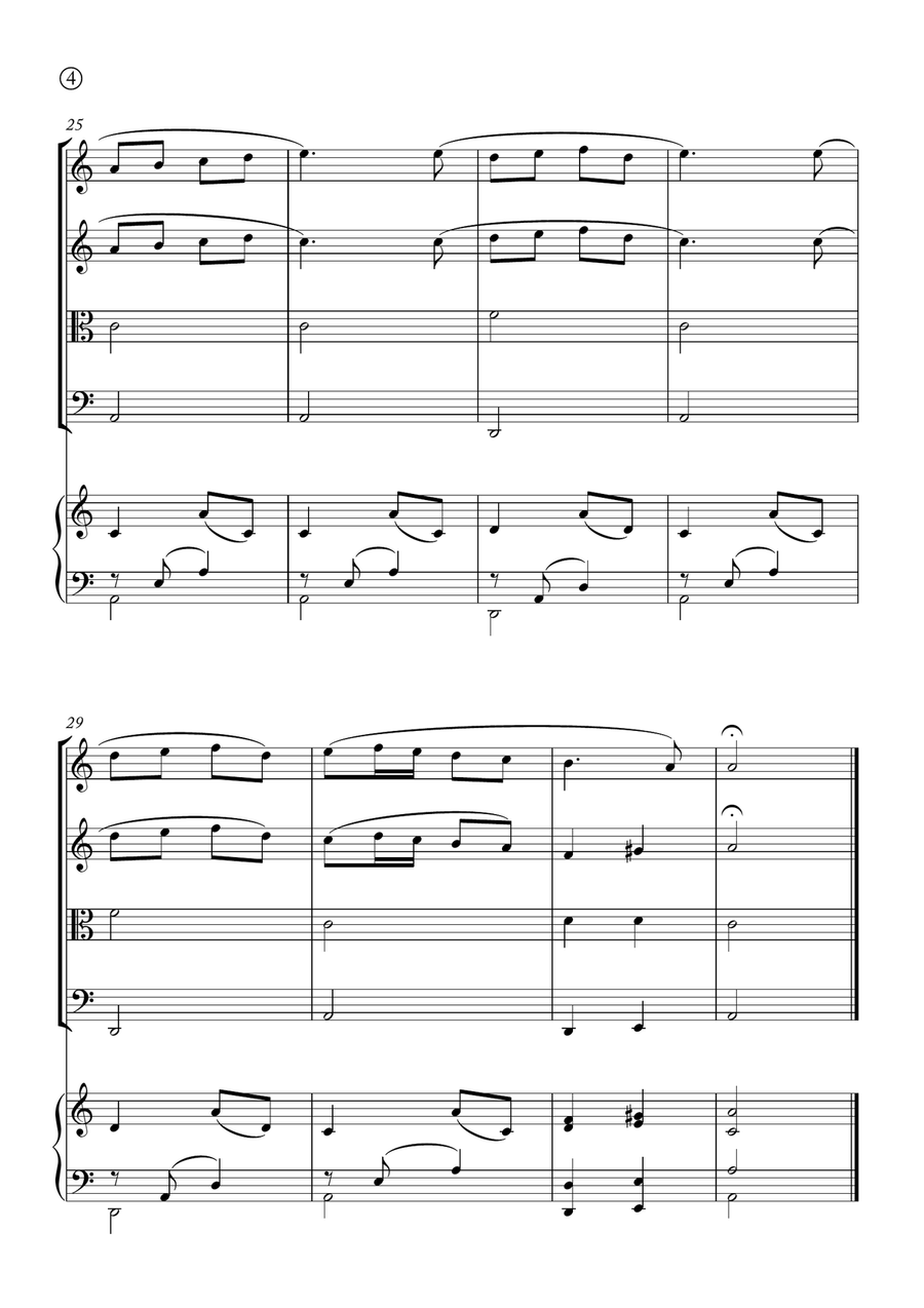 Old French Song Old French Song String Quartet scores gallery preview page 4