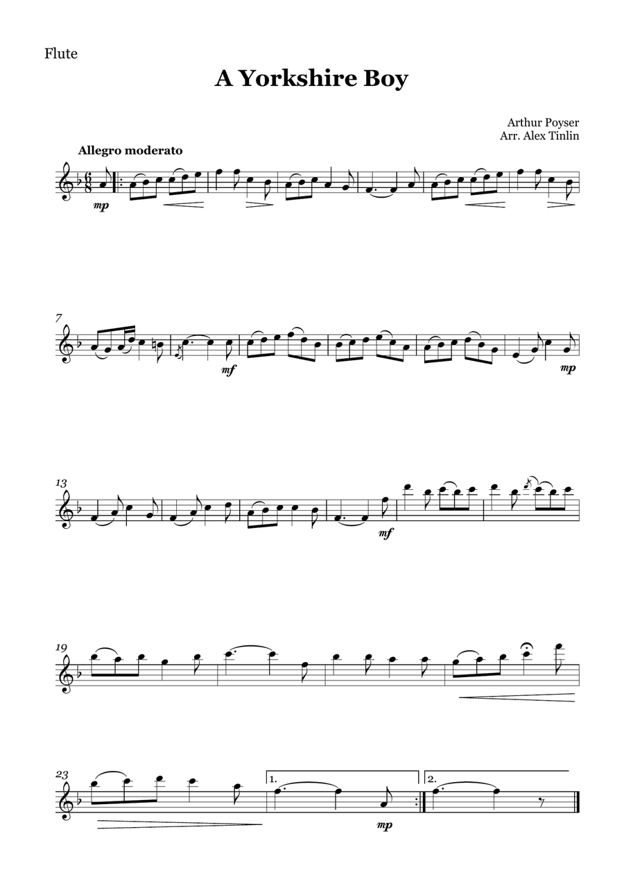 A Yorkshire Boy A Yorkshire Boy Woodwind Quartet scores gallery preview page 4
