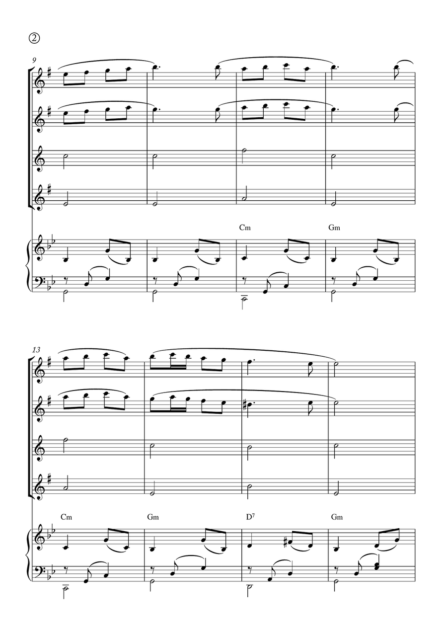 Old French Song Old French Song Saxophone Quartet scores gallery preview page 2