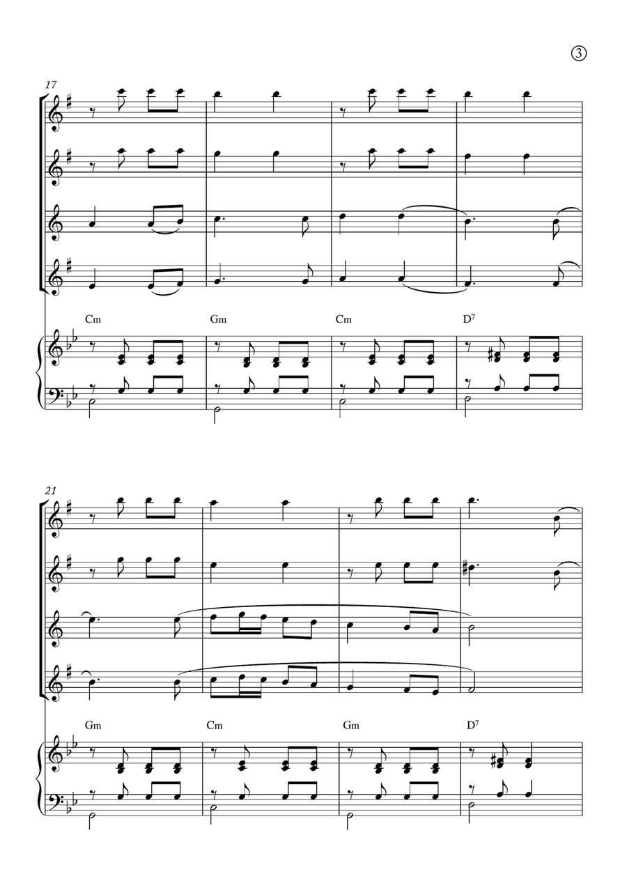 Old French Song Old French Song Saxophone Quartet scores gallery preview page 3
