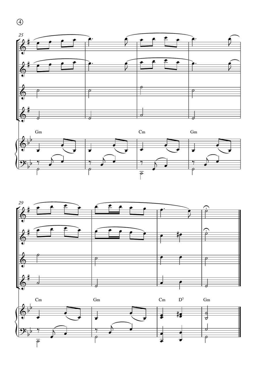 Old French Song Old French Song Saxophone Quartet scores gallery preview page 4