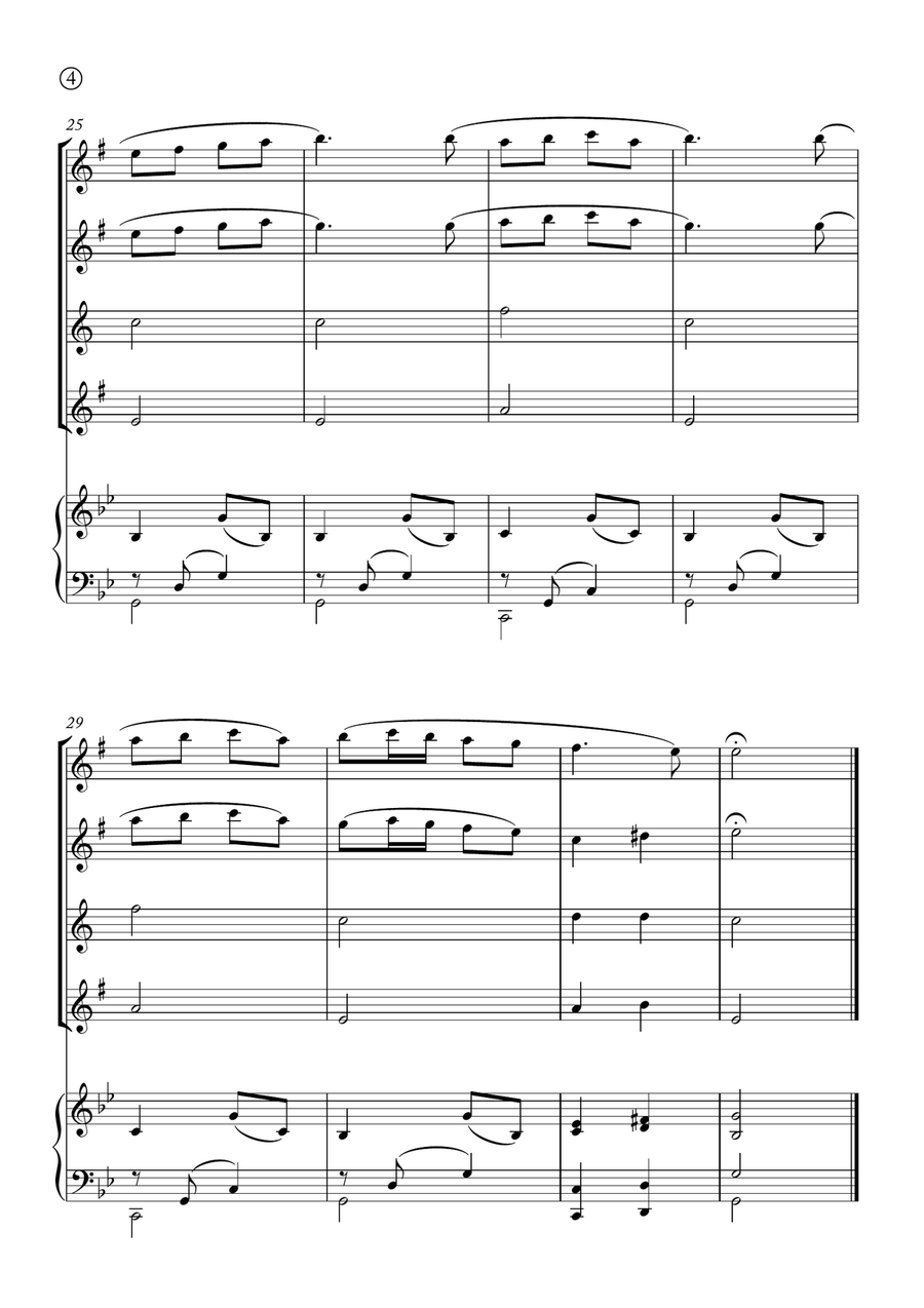 Old French Song Old French Song Saxophone Quartet scores gallery preview page 4