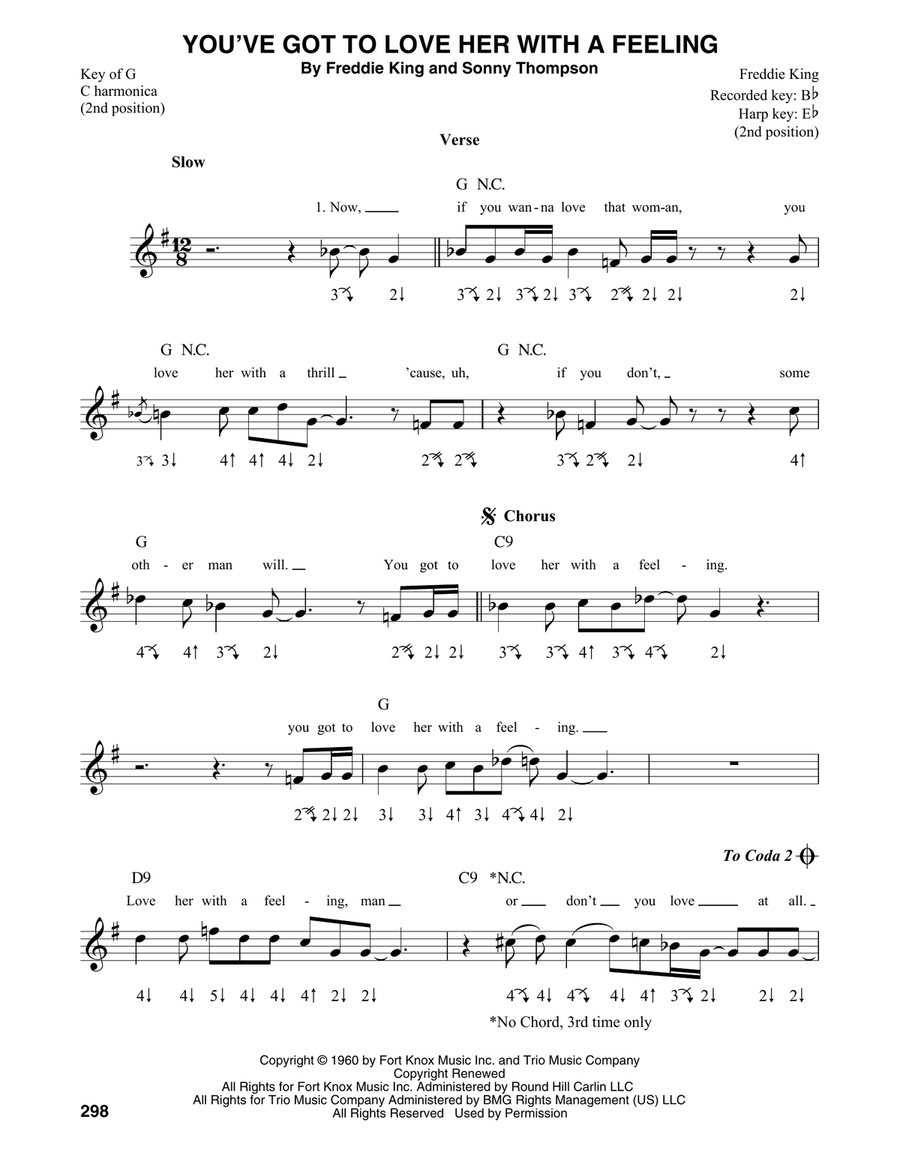 You've Got To Love Her With A Feeling Harmonica scores gallery preview page 1