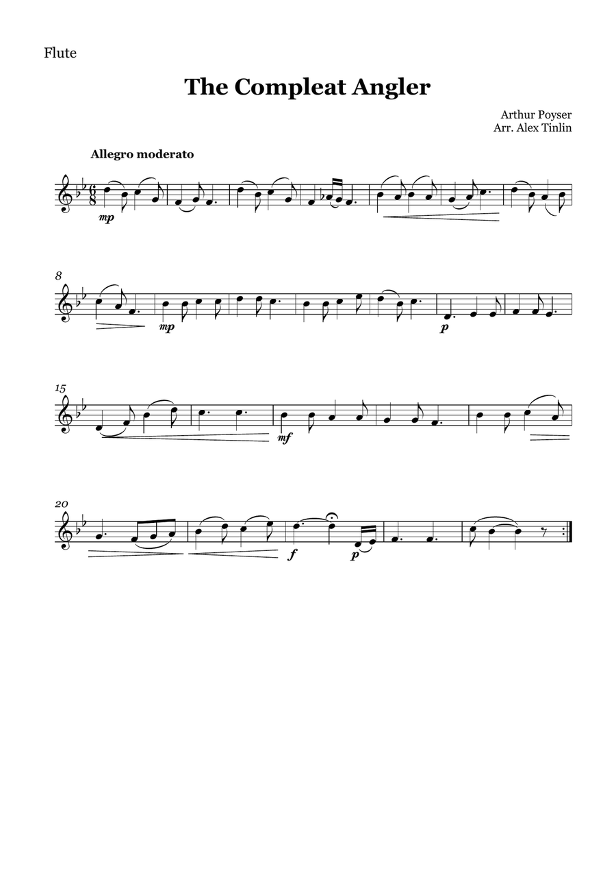 The Compleat Angler The Compleat Angler Woodwind Quartet scores gallery preview page 4