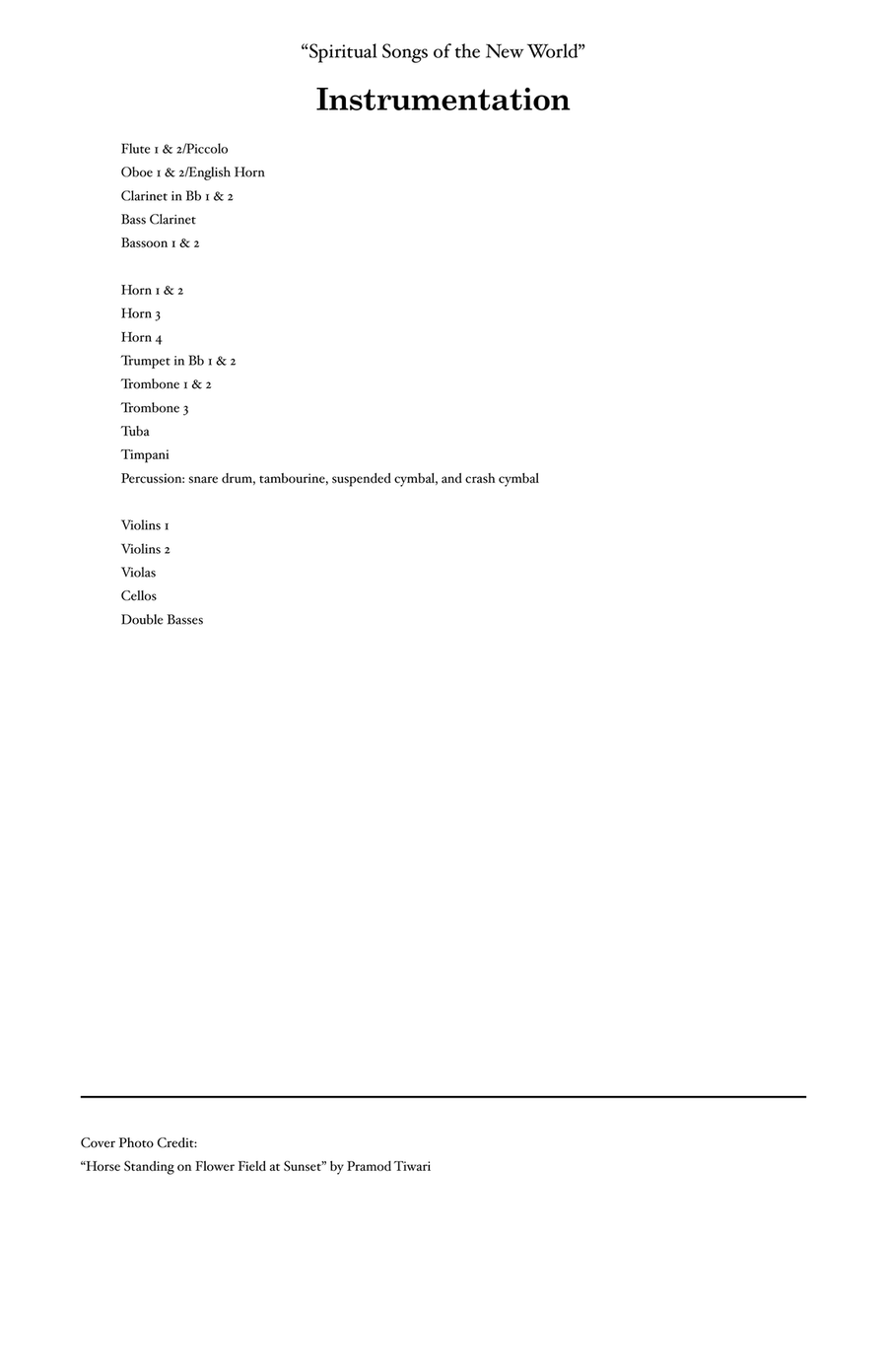 Spiritual Songs of the New World (SCORE) - Score Only Full Orchestra scores gallery preview page 3