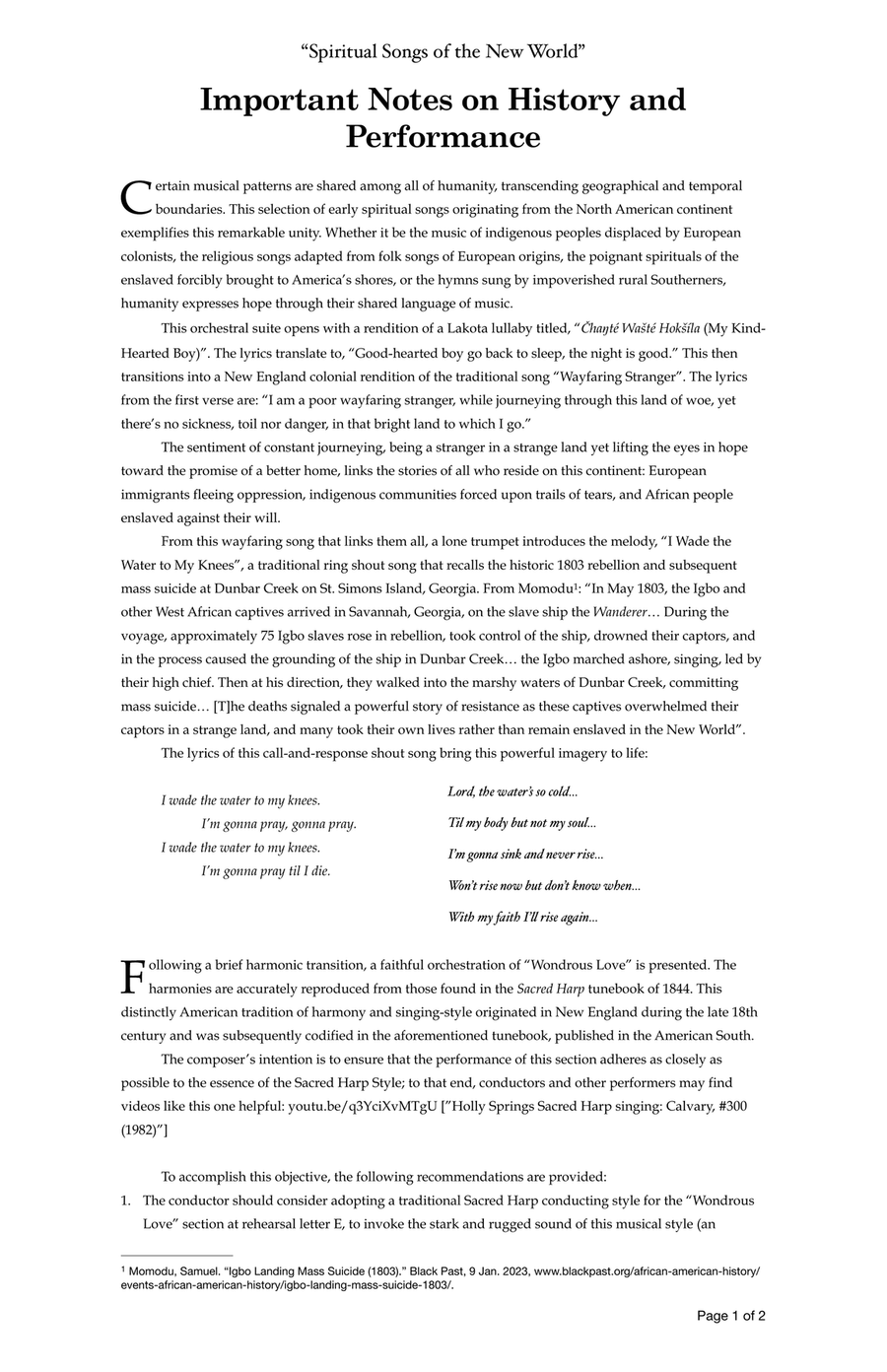 Spiritual Songs of the New World (SCORE) - Score Only Full Orchestra scores gallery preview page 4