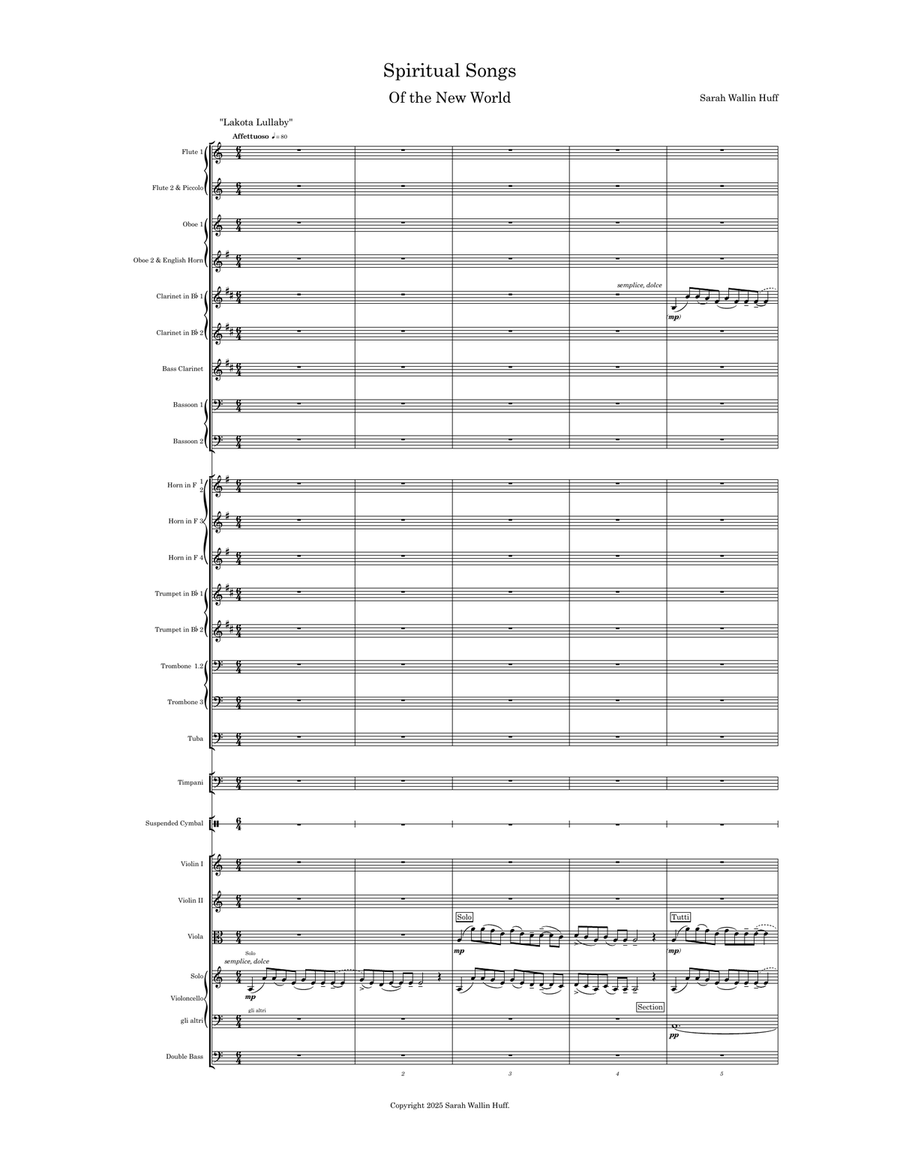 Spiritual Songs of the New World (SCORE) - Score Only Full Orchestra scores gallery preview page 6