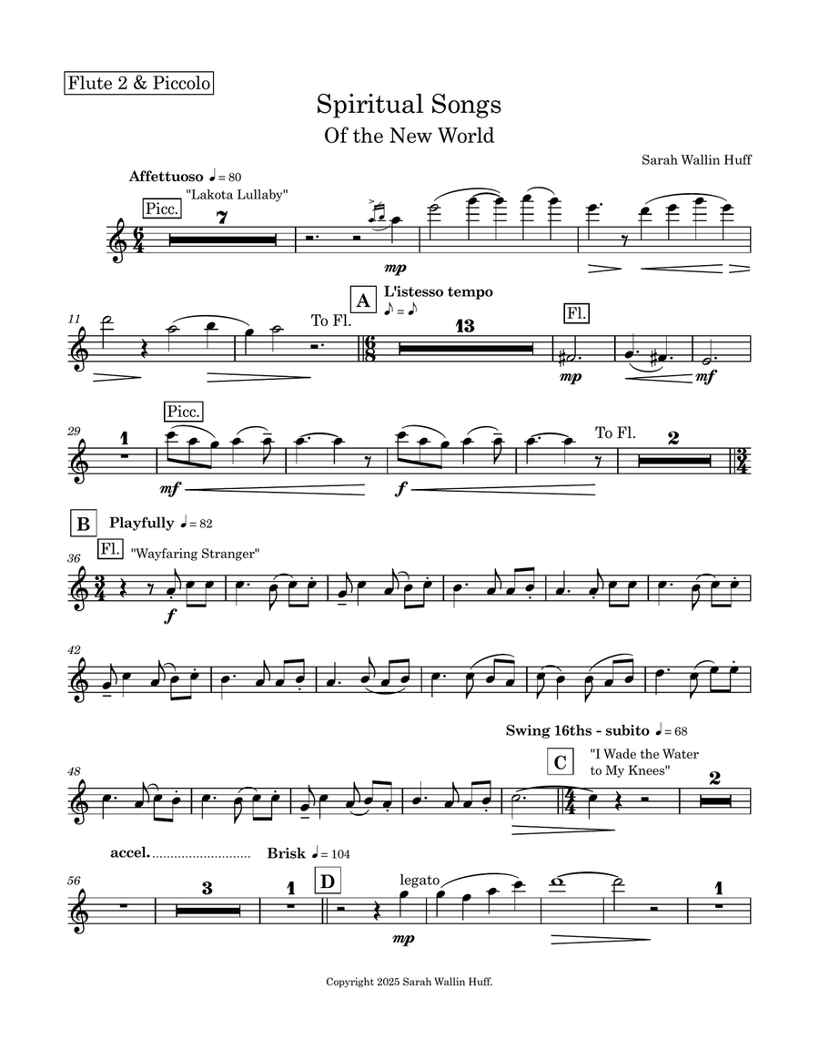 Spiritual Songs of the New World (PARTS Only - no score) Full Orchestra scores gallery preview page 4