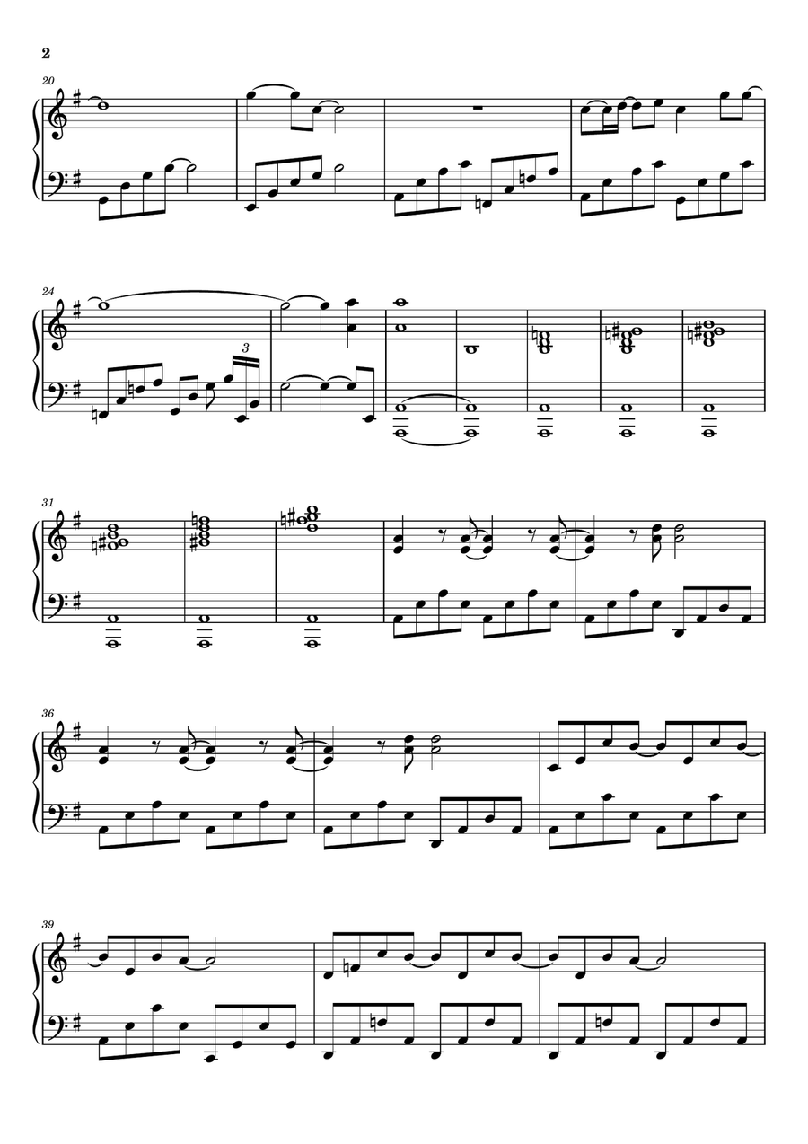 The Sun Always Shines On Tv Piano Solo scores gallery preview page 2
