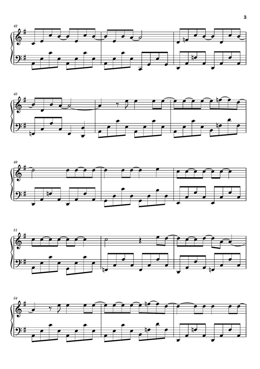 The Sun Always Shines On Tv Piano Solo scores gallery preview page 3