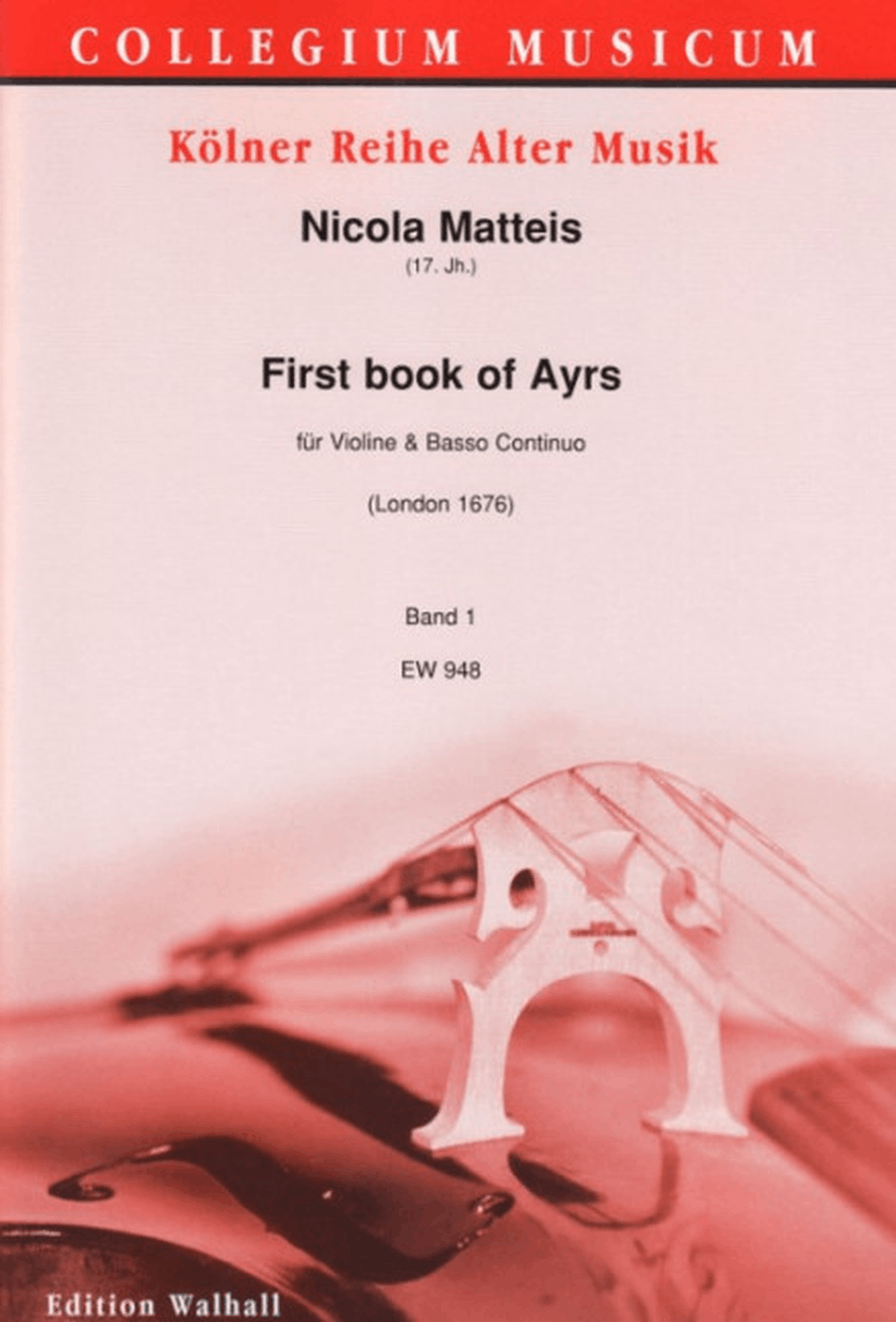 First Book of Ayres 1 Vol. 1 Violin scores gallery preview page 1