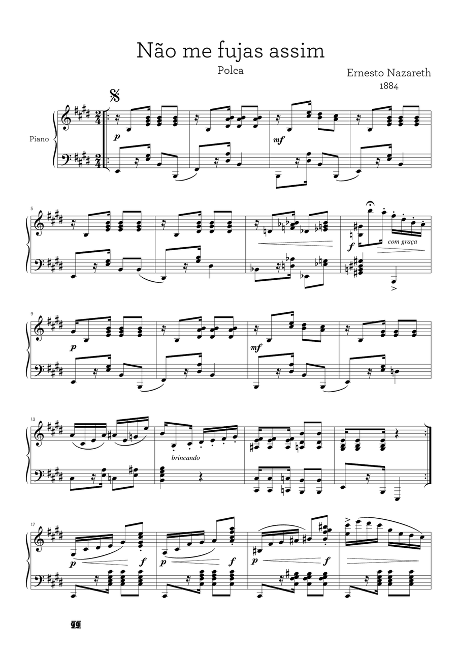 Não me fujas assim Não me fujas assim Chamber Music scores gallery preview page 1