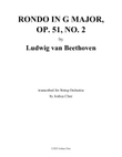 Rondo in G Major, Op. 51, No. 2