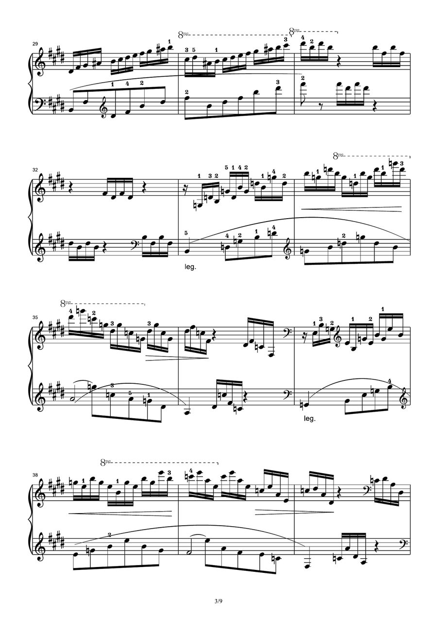 Etude Op.72 No.1 - Moritz Moszkowski Piano Method scores gallery preview page 3