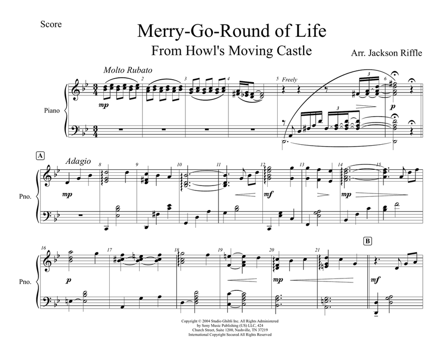 Merry-Go-Round Of Life Merry-Go-Round Of Life String Orchestra scores gallery preview page 2