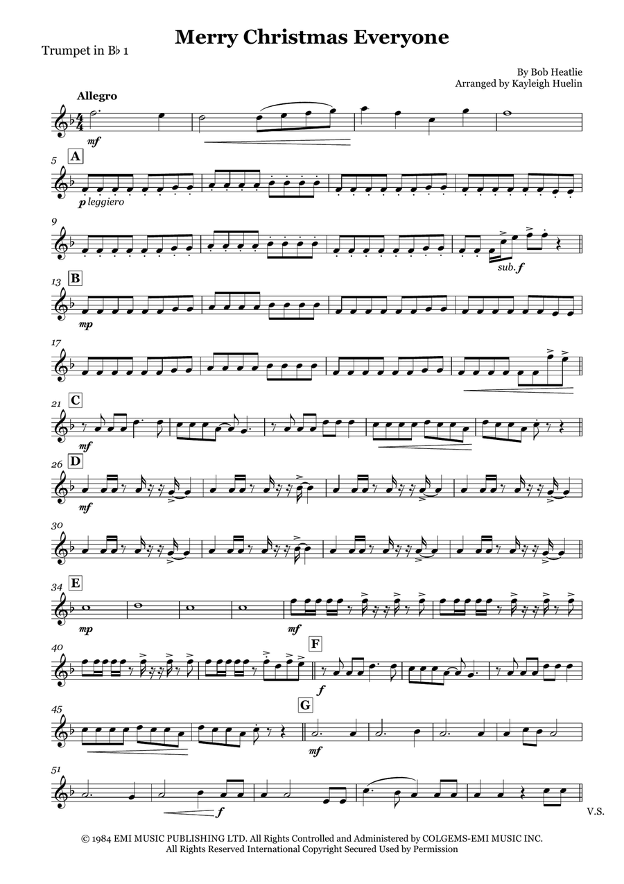 Merry Christmas Everyone Brass Quartet scores gallery preview page 6