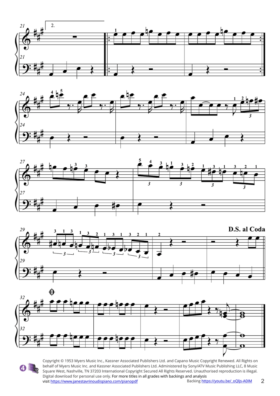 Rock Around The Clock Piano Solo scores gallery preview page 2