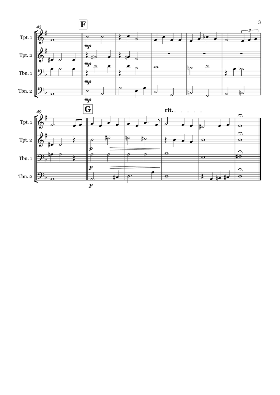 Michelle Michelle Brass Quartet scores gallery preview page 3