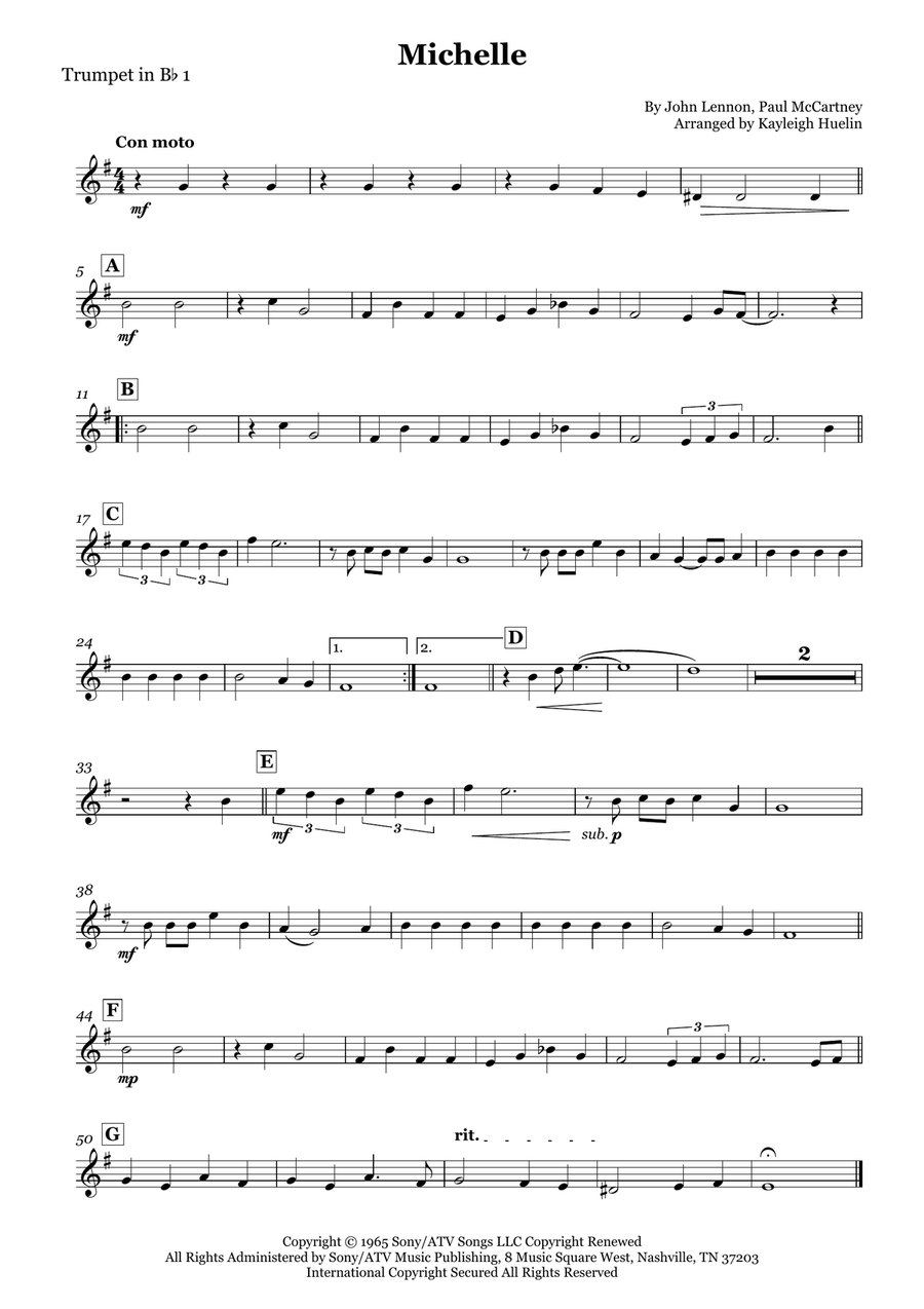 Michelle Michelle Brass Quartet scores gallery preview page 4