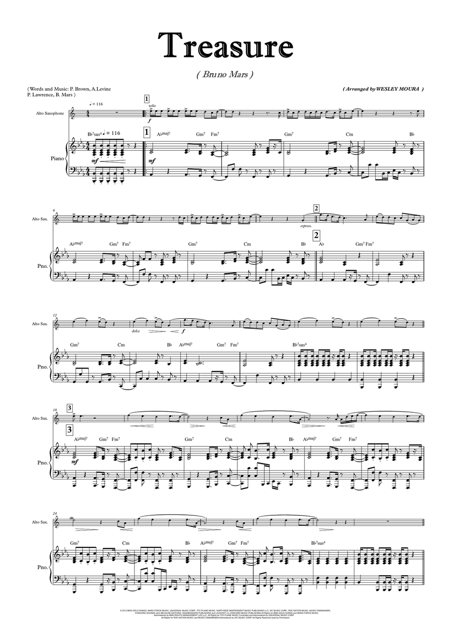 Treasure Alto Saxophone scores gallery preview page 2