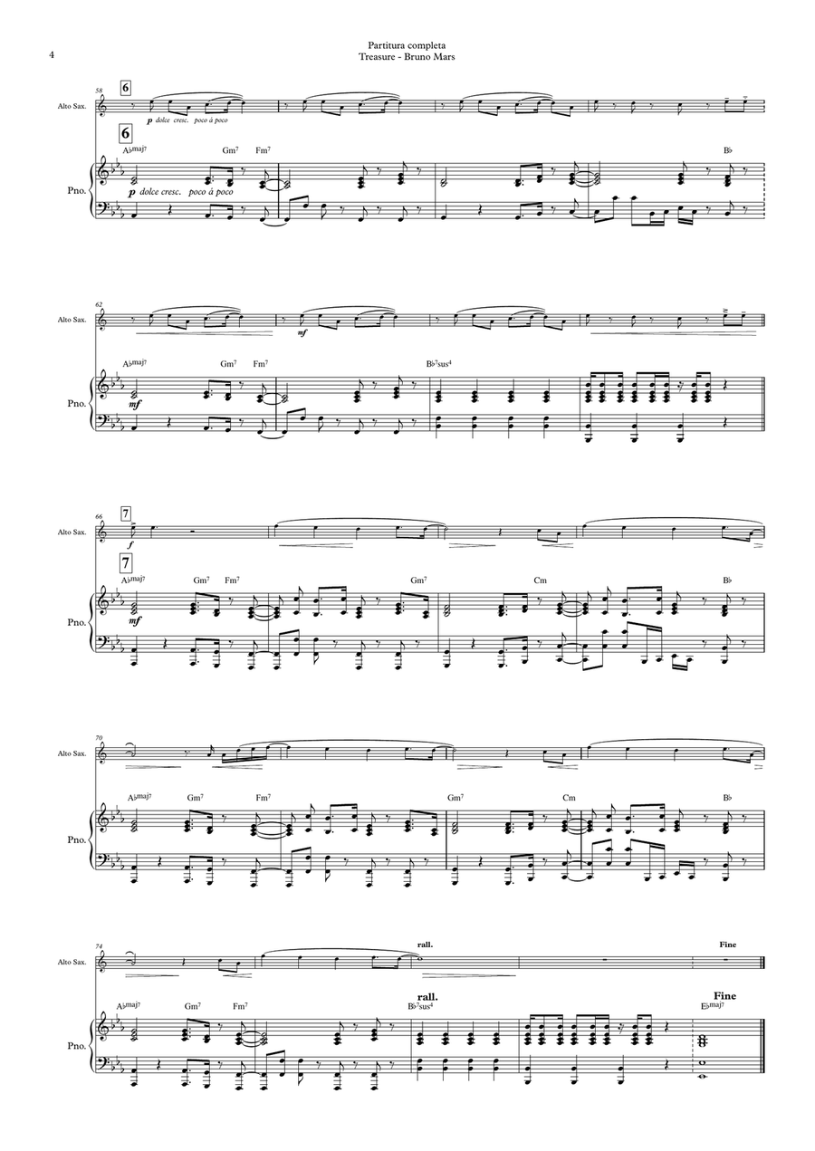 Treasure Alto Saxophone scores gallery preview page 4