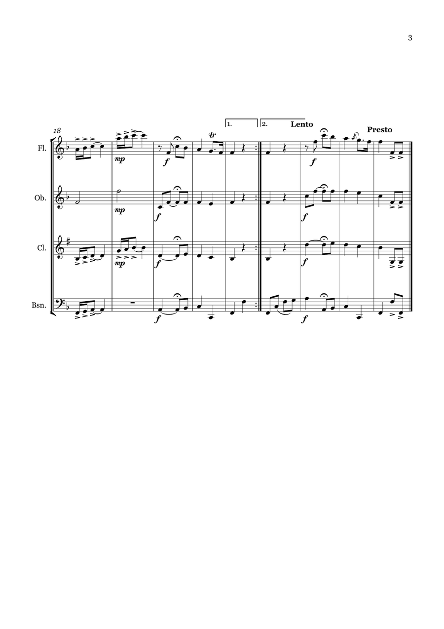 Down the road to Nineveh Down the road to Nineveh Woodwind Quartet scores gallery preview page 3