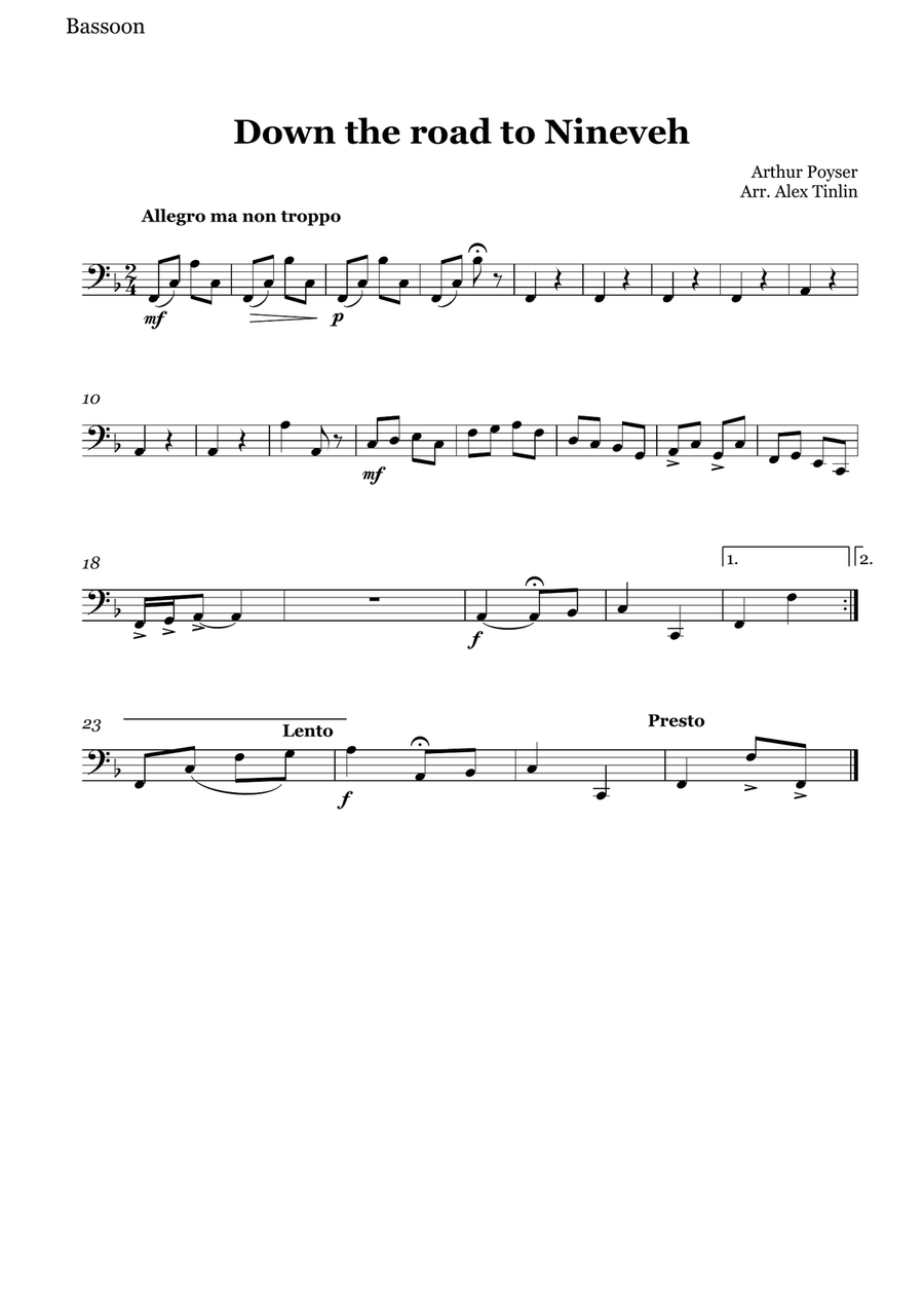Down the road to Nineveh Down the road to Nineveh Woodwind Quartet scores gallery preview page 4