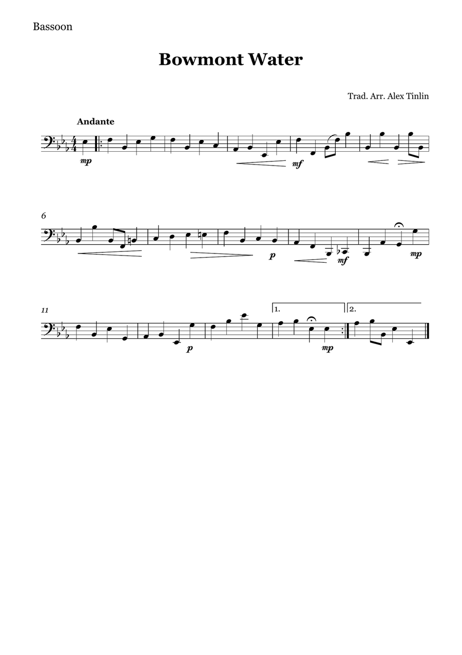 Bowmont Water Bowmont Water Woodwind Quartet scores gallery preview page 4