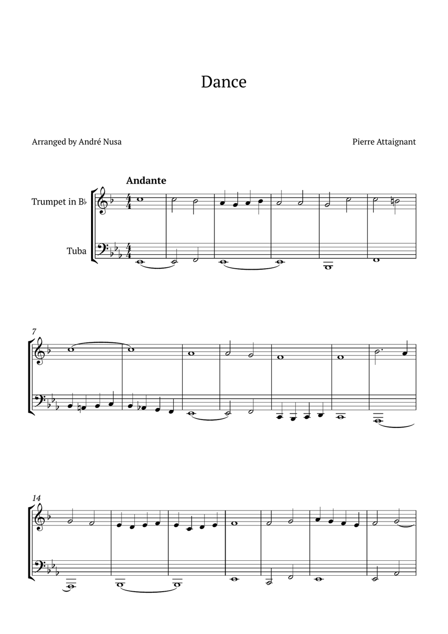 Dance Brass Duet scores gallery preview page 1
