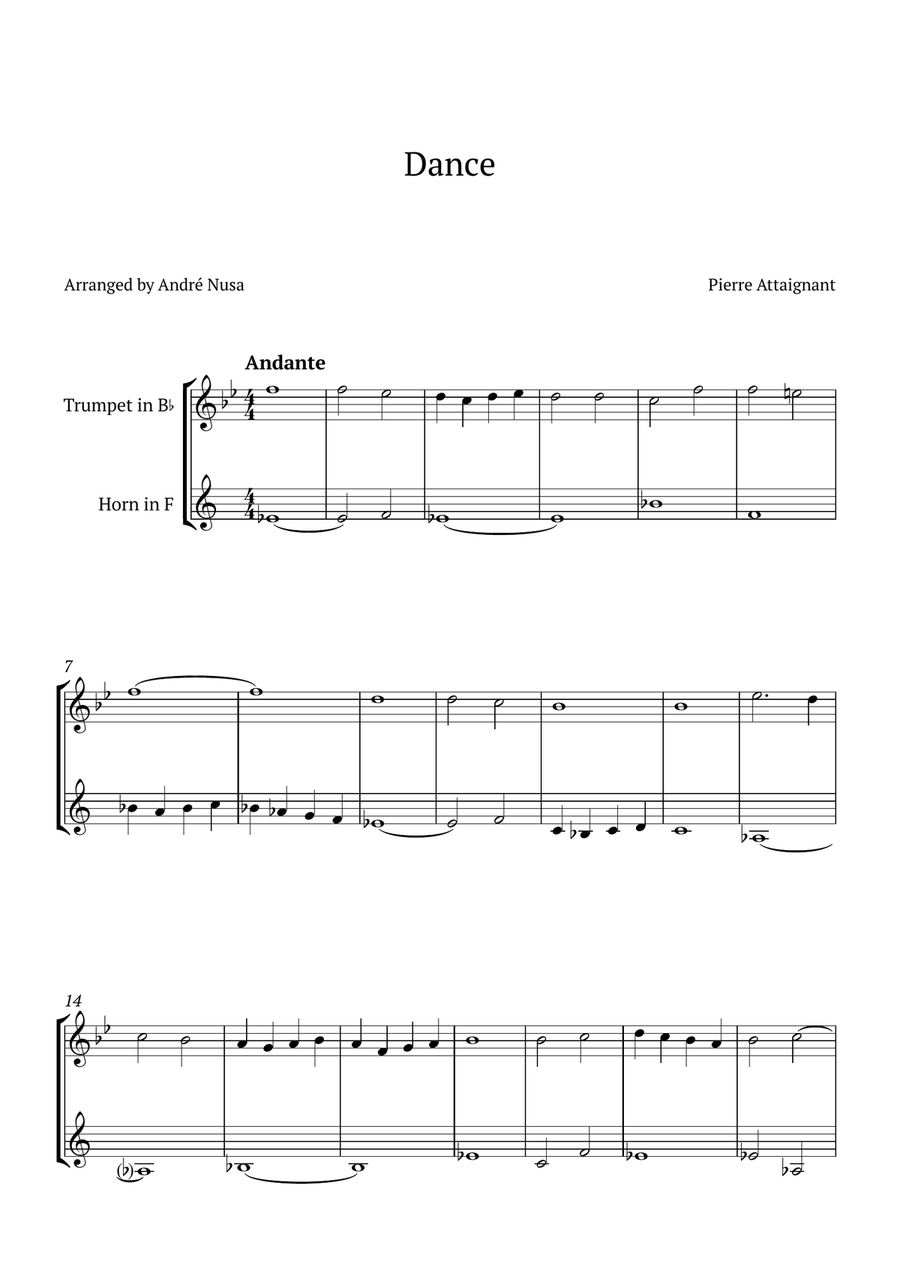 Dance Brass Duet scores gallery preview page 1