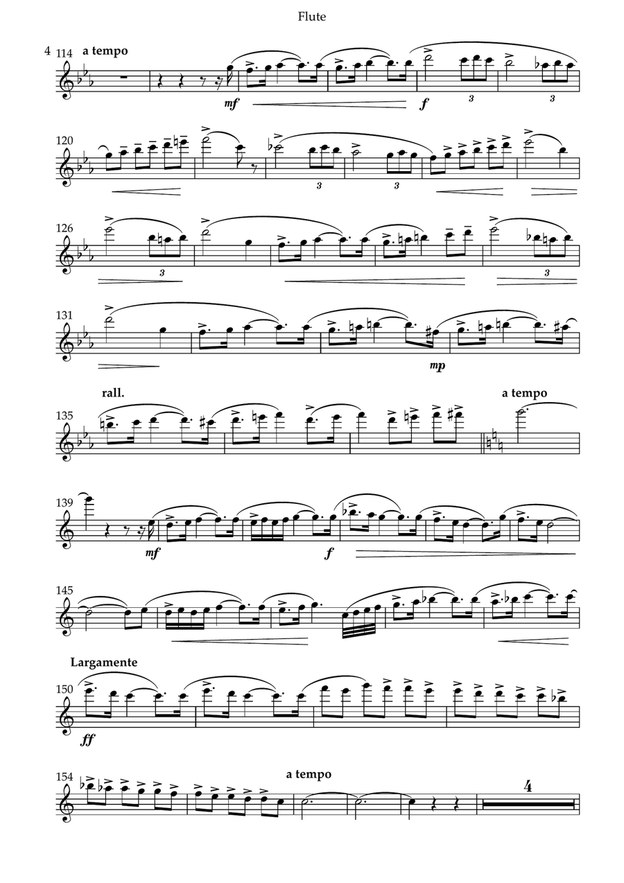 Theme and Variations Flute Solo scores gallery preview page 3