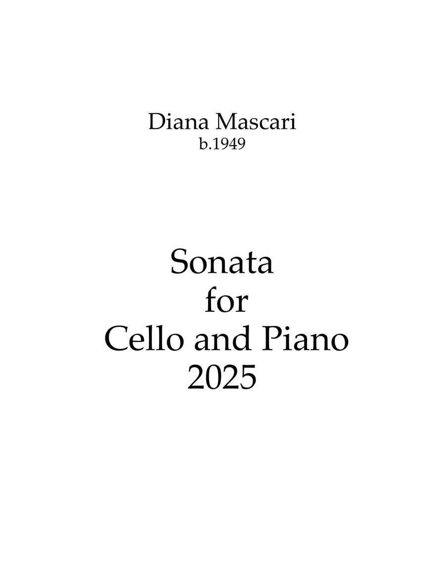Sonata for Cello and Piano Chamber Music scores gallery preview page 1
