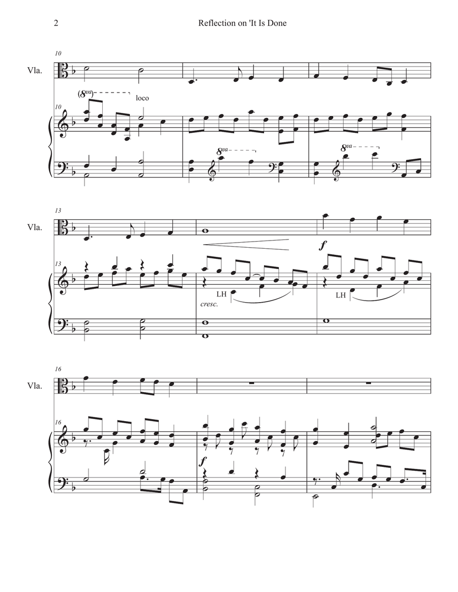 Reflection on It Is Done Reflection on It Is Done String Duet scores gallery preview page 2