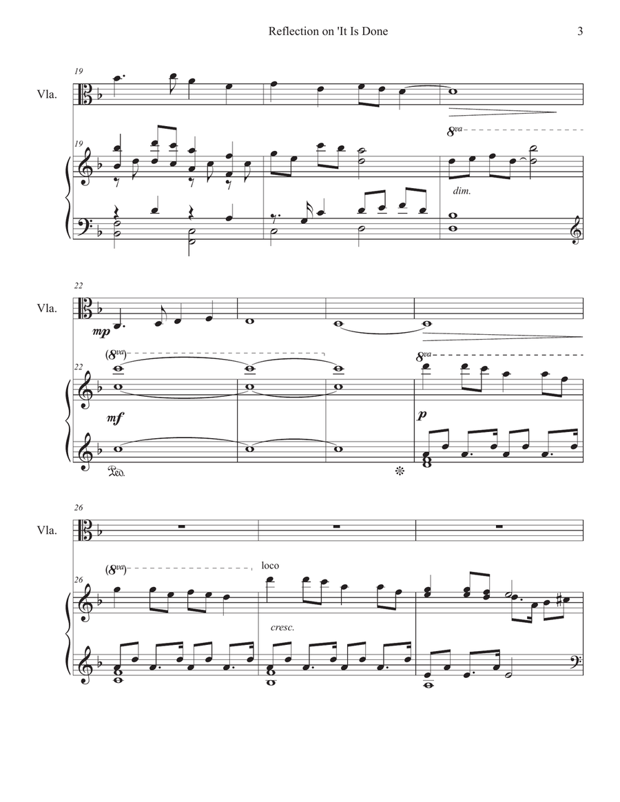 Reflection on It Is Done Reflection on It Is Done String Duet scores gallery preview page 3