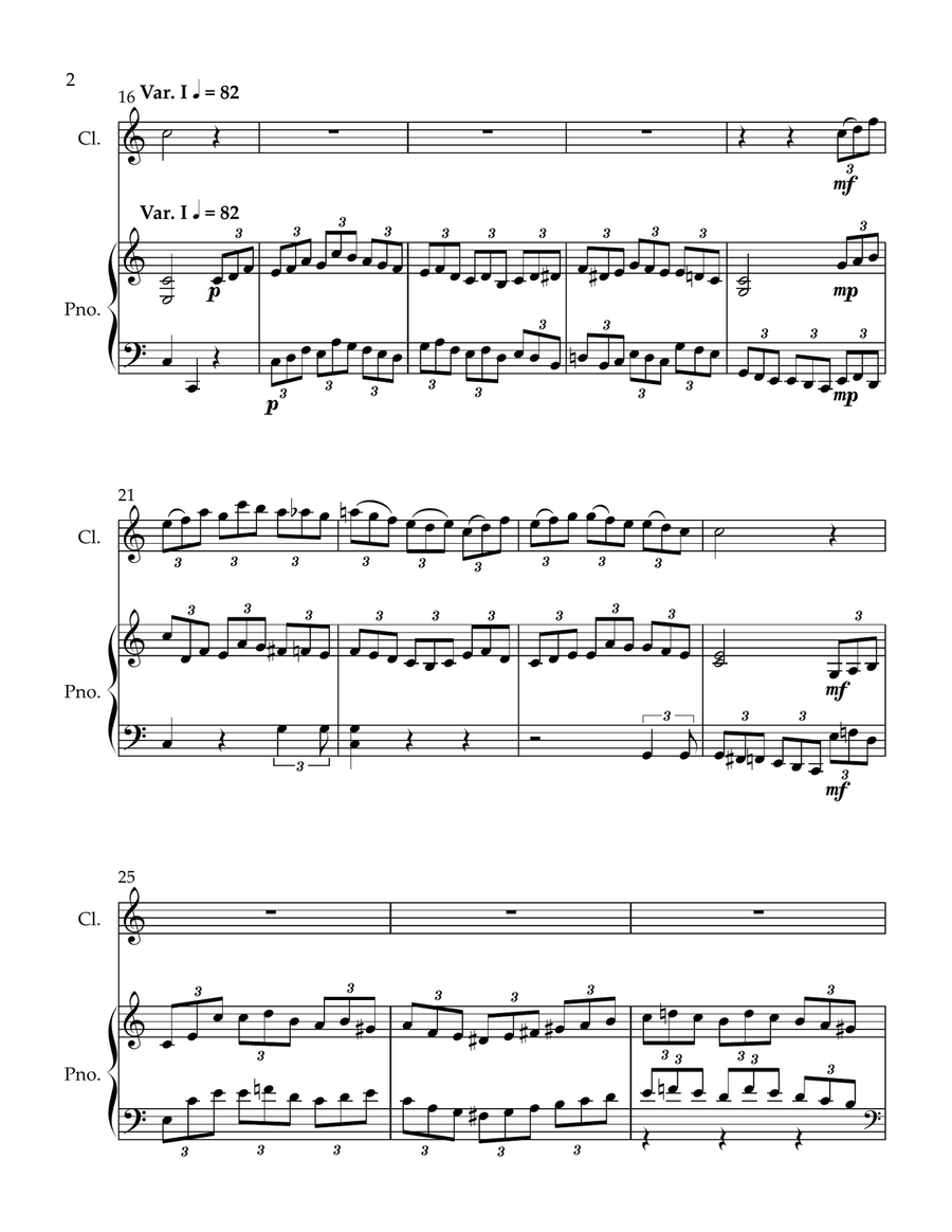Air Ecossais op. 105 No. 4 for Clarinet Chamber Music scores gallery preview page 2