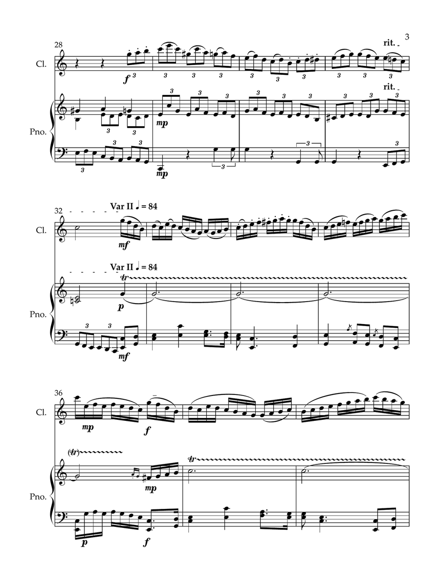 Air Ecossais op. 105 No. 4 for Clarinet Chamber Music scores gallery preview page 3