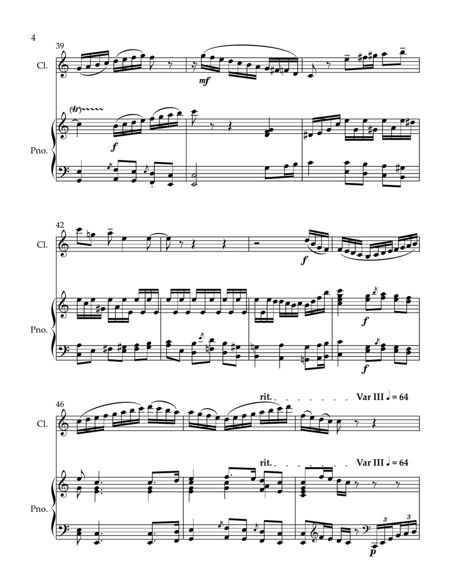 Air Ecossais op. 105 No. 4 for Clarinet Chamber Music scores gallery preview page 4