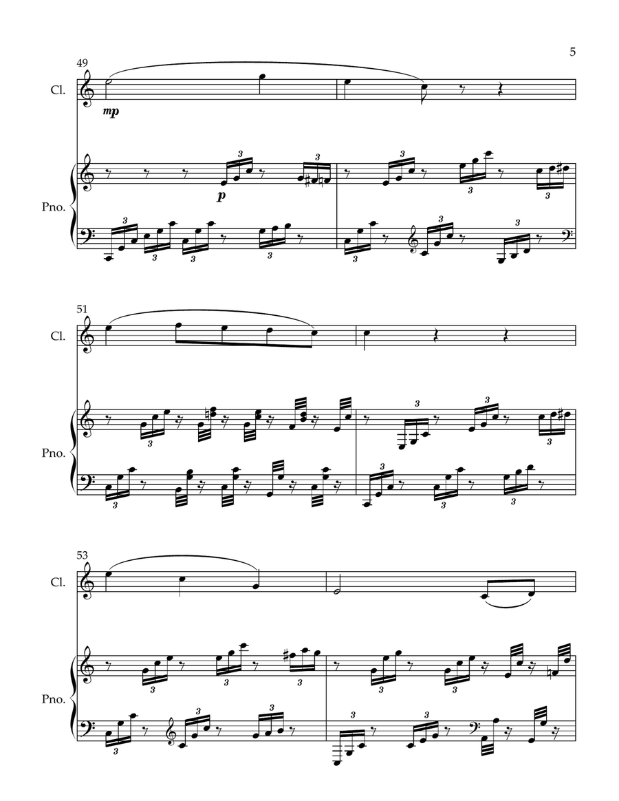 Air Ecossais op. 105 No. 4 for Clarinet Chamber Music scores gallery preview page 5