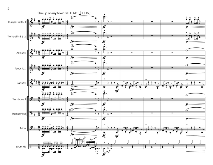 Uptown Funk Uptown Funk Large Ensemble scores gallery preview page 2